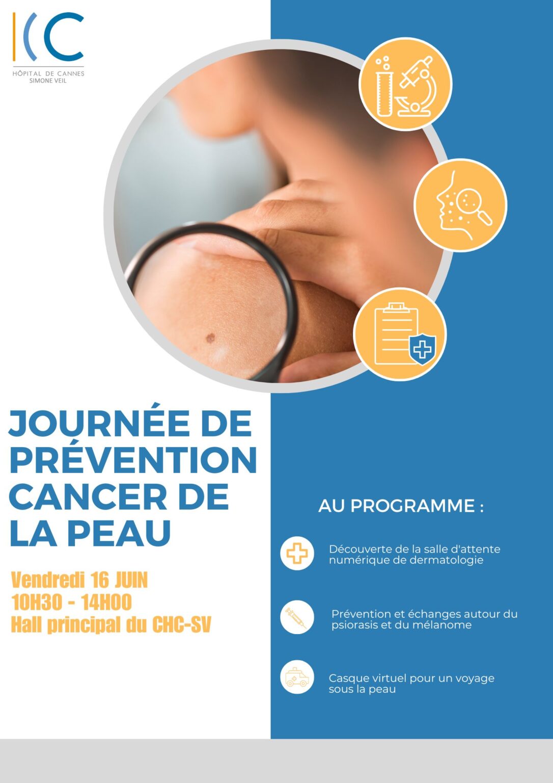 Journée de prévention du cancer de la peau - Hôpital de Cannes Hôpital ...