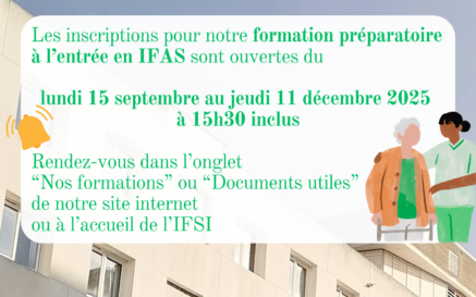 illustration Inscriptions Formation préparatoire Aide-Soignante 2026